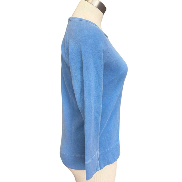 Standard James Perse Womens Sweatshirt Blue Supima Cotton French Terry Sz 1 S - Picture 2 of 9